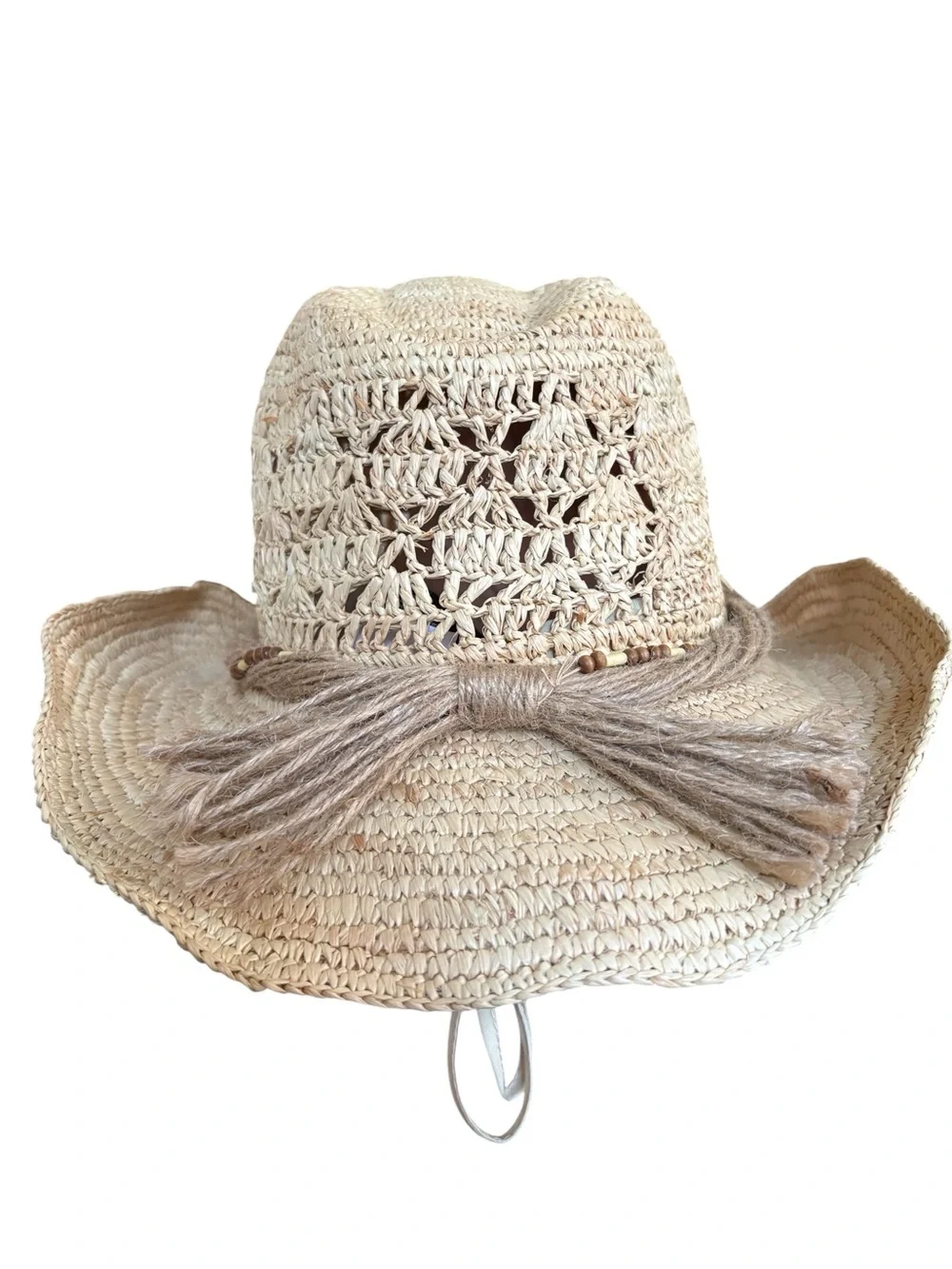Woven Straw Sun Hat - Natural Beige
